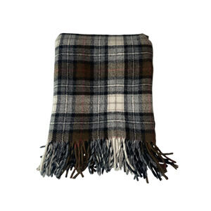 Vintage Pendleton Wool Throw Blanket – 50" x 60" + Fringe Plaid USA Made EUC